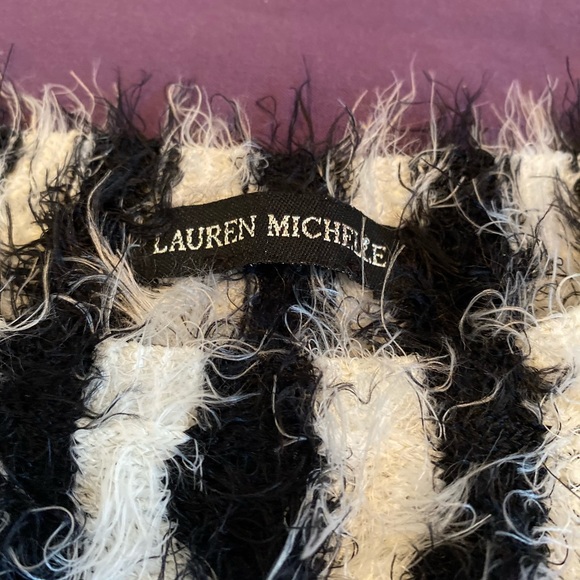 Lauren Michelle black & white striped sweater - Picture 2 of 3